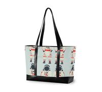 aidingzhi Design piatto astronauti borsa di grande capacità per le donne con cerniera con cerniera infermiera borse da lavoro per infermiere lavoro con pranzo