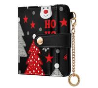 aidingzhi Elegante portafoglio pieghevole da donna, comodo portafoglio in pelle PU per tutti i giorni, per donne e ragazze, felice anno nuovo cervo Ho Ho