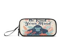 aidingzhi Estate Tropicale Gorilla Nylon Matita Bag Forniture Scuola Alta Capacità Cerniera Mesh Pencil Case Cancelleria per College Preppy