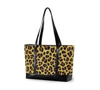 aidingzhi Falso Glitter Leopard Print Gold borsa valigetta professionale per le donne con cerniera tote per il lavoro con il pannolino