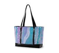 aidingzhi Falso Glitter Marmo Grano Arcobaleno Colore trendy tote bag laptop con cerniera tote borse per le signore con tablet