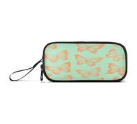 aidingzhi Finti Glitter Paillettes Farfalla Verde Nylon Borse per Ragazze Alta Capacità Mesh Pen Pencil Case Cancelleria Scuola per ragazzi della scuola media