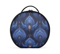 aidingzhi Genesis - Beauty case blu con scomparti e manico, elegante trousse per cosmetici da donna, con divisori regolabili, 28 cm