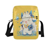 aidingzhi Giallo Carino Capra mens messenger bag crossbody borsa a tracolla borsa uomo donna borse cinghia regolabile per sport all'aria aperta Viaggio