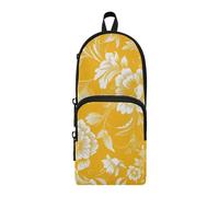 aidingzhi Giallo; puro; sfondo nylon 3 scomparti astuccio con cerniera multiuso ed estetico portapenne organizer cancelleria per elementare