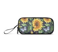 aidingzhi Girasoli Farfalle Nylon Matita Bag Forniture Scuola Astucci Ad Alta Capacità Per Le Ragazze Cancelleria Organizer per Scuola