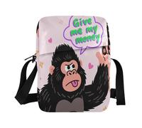aidingzhi Give Me My Money Gorilla messenger bag Borse a tracolla Per Le Donne piccola borsa a tracolla Tracolla Tracolla Regolabile per sport all'aria aperta Shopping