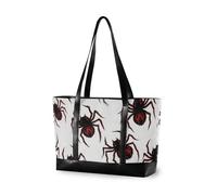 aidingzhi Goth Red Black Halloween Lace Spider borse moda per le donne professionali con cerniera tela tote per la mamma con pannolino