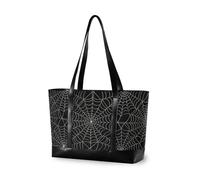 aidingzhi Gothic Black Halloween Spider Web professionale donne laptop tote borse con cerniera grande tote per viaggiare con