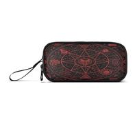 aidingzhi Gotico Rosso Nero Halloween Tarocchi Astrologia Nylon Scuola Matita Sacchetto di Grande Capacità Astucci Per Ragazze Cancelleria Organizzatore per Elementare Preppy