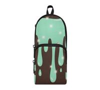 aidingzhi Graffiti Art - Astuccio portamatite a 3 scomparti, in nylon, colore: marrone e verde