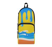 aidingzhi Graffiti Art - Astuccio portamatite a 3 scomparti, in nylon, multiuso, con cerniera, organizer per cancelleria da ufficio