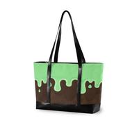 aidingzhi Graffiti Art Brown Green Sturdy valigetta donna con cerniera grande tote bag palestra con tablet
