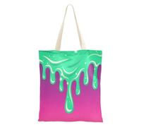 aidingzhi Graffiti Art Glittering Verde Rosso Tela Tote Bag Riutilizzabile Panno Tote Borse Con Manici Natale Pensionamento Shopping Spiaggia Lavoro 40,6 x 38,1 cm Scuola Essenziale