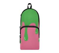 aidingzhi Graffiti Art Peach Green Nylon 3 Scomparti Matite Borse Per Ragazze Grande Capacità Astuccio Per Scuola Scuola Cancelleria per Scuola Preppy School
