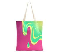 aidingzhi Graffiti Art Red Green Canvas Totes robusta Tote Bag con tasche Grocery & Farmers Market 40,6 x 38,1 cm scuola essenziale