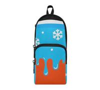 aidingzhi Graffiti Art Rosso Blu Nylon 3 Scomparti Matite Borse Per Ragazzi Grande Capacità Astuccio Organizer Scuola Cancelleria per Preppy School