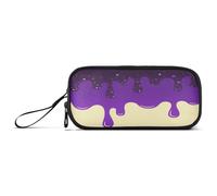 aidingzhi Graffiti Art Viola Beige Nylon Matita Sacchetto Per Teen Alta Capacità College Matita Astuccio Scuola Cancelleria per Scuole Medie Infermiere