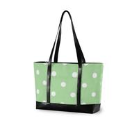 aidingzhi Grande borsa di totalizzatore moderna del computer portatile di Polka Dot verde chiaro con la borsa di totalizzatore della chiusura lampo per l'