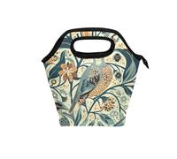 aidingzhi Grandi borse per il pranzo da donna con manico curvo isolato borsa termica morbida impermeabile per spiaggia scuola quaglia ritratto 1900 anatra morbida giallo azzurro