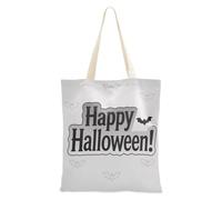 aidingzhi Happy Halloween - Borsa tote minimalista in tela, di grande capacità, con tasche, per palestra, lavoro, shopping, 40,6 x 38,1 cm, essenziale per la scuola