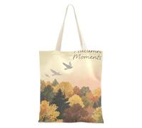 aidingzhi Hello Fall Autumn Tree Bird Canvas Tote Bags robusta borsa da donna in tela per lavoro, progetti fai da te, shopping, 40,6 x 38,1 cm, essenziale per la scuola