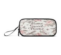 aidingzhi Home Sweet Home William Morris Style Fiore Uccello Pesca Nylon Matita Borse Per Bambini Astuccio Ad Alta Capacità Per Bambini Scuola Cancelleria per Scuola Media Ragazzi
