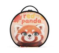 aidingzhi Just A Girl Who Loves Borsa da toilette con panda rosso, accessori da viaggio, leggera, con manico e divisori regolabili, 27,9 cm