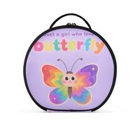 aidingzhi Just A Girl Who Loves Butterfly - Borsa da viaggio con scomparti e manico, portatile, per donne, con divisori regolabili, 27,9 cm