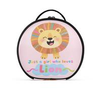 aidingzhi Just A Girl Who Loves Lion Borsa da viaggio verticale autoportante con cerniera borse da viaggio per donne con divisori regolabili 27,9 cm