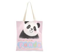 aidingzhi Just A Girl Who Loves Panda Tote Bag di grande capacità con manici per palestra, lavoro, shopping, 40,6 x 38,1 cm, essenziale per la scuola