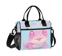 aidingzhi Just A Girl Who Loves Salamandra, borsa per il pranzo da donna con portabottiglie, borsa per il pranzo con tasca con tracolla per insegnante scuola materna, M