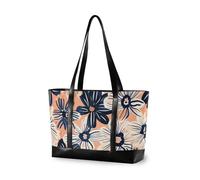 aidingzhi La pesca e la borsa del computer portatile degli uomini di grande capacità dei fiori blu navy con le borse della chiusura lampo per il lavoro con