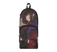 aidingzhi Lady Anime Rosso Mistero Nylon 3 Scomparti Matite Sacchetto Per Teen Multiuso ed Estetico Astuccio Per College Cancelleria Borsa per Ufficio