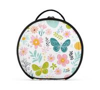 aidingzhi Little Fresh Safari Butterfly Floral Cosmetic Bag verticale autoportante impermeabile borsa cosmetica con cerniera con divisori regolabili 27,9 cm
