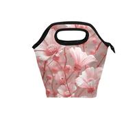 aidingzhi Lunch box per gli uomini isolati borse per il pranzo con manico curvo scatole per il pranzo a tenuta stagna morbida borsa più fresca per ufficio viaggio Wasteland Punk Zinnia Blush Peach