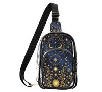aidingzhi Marsupio da donna, in PVC, impermeabile, robusto, con motivo a cuore, trasparente, trasparente, Modello Accademia Estetica Oscura, Medium