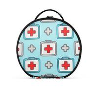aidingzhi Medico Medicine Box Stampa Toiletry Bag Accessori Viaggio Capacità Portatile Viaggio Cosmetic Bag con divisori regolabili 11 IN