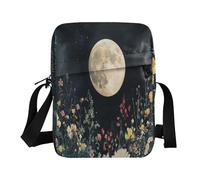 aidingzhi Moon Blooms Spring Peace messenger borse per le donne mens borsa a tracolla piccola borsa casual tracolla tracolla regolabile per viaggi scuola