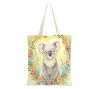 aidingzhi Mucha Style Fiore Kora Tote Bag Tela Grande Capacità Panno Tote Borse Con Manici Drogheria & Farmers Market 40,6 x 38,1 cm scuola essenziale