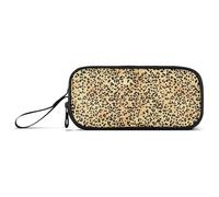aidingzhi Nero Leopardo Giallo Modello Nylon Grande Capacità Matita Astuccio Grande Capacità Grande Capacità Astuccio Scuola Cancelleria per Preppy Scuola Bambini