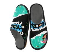 aidingzhi Pantofole da donna in memory foam pelose pantofole da casa accoglienti pantofole per interni, Benvenuti a Hawaii Sea, 41/43 EU