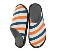 aidingzhi Pantofole da donna per interni, pantofole per dormienti, per la camera delle donne, Arancione Blu Beige Stirpe, 39.5/40 EU