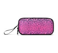 aidingzhi Peach Leopard Print Nylon Scuola Matita Borse Grande Capacità Astucci Per Scuola Scuola Cancelleria per College Teen Girls