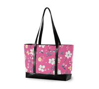 aidingzhi Pesca Fiori Primavera Floreale Impermeabile donne laptop tote borse con cerniera valigetta per Viaggi Piscina Nuoto Spiaggia Vacanza Necessità con pranzo
