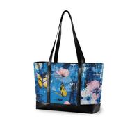 aidingzhi Primavera Farfalle Fiori Custodia professionale per laptop per le donne con cerniera borsa professionale per viaggi con