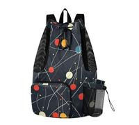 aidingzhi Punti geometrici Linee Illustrazione vettoriale Zaino Spiaggia Camp Bag Coulisse Con Tasche Impermeabile