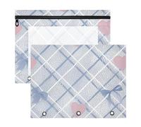 aidingzhi Raccoglitore adorabile portapenne per lettere formato A4, confezione da 2 pezzi, per insegnanti, classe, grazioso fiocco blu con cuore rosa