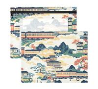 aidingzhi Raccoglitore trasparente con finestra portapenne per raccoglitori a 3 anelli, confezione da 2 pezzi, per insegnanti, ufficio, architettura giapponese