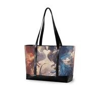 aidingzhi Red and Blue Ice and Fire Phoenix semplice tote bag con laptop con cerniera lavoro tote bag per infermieri con pannolino